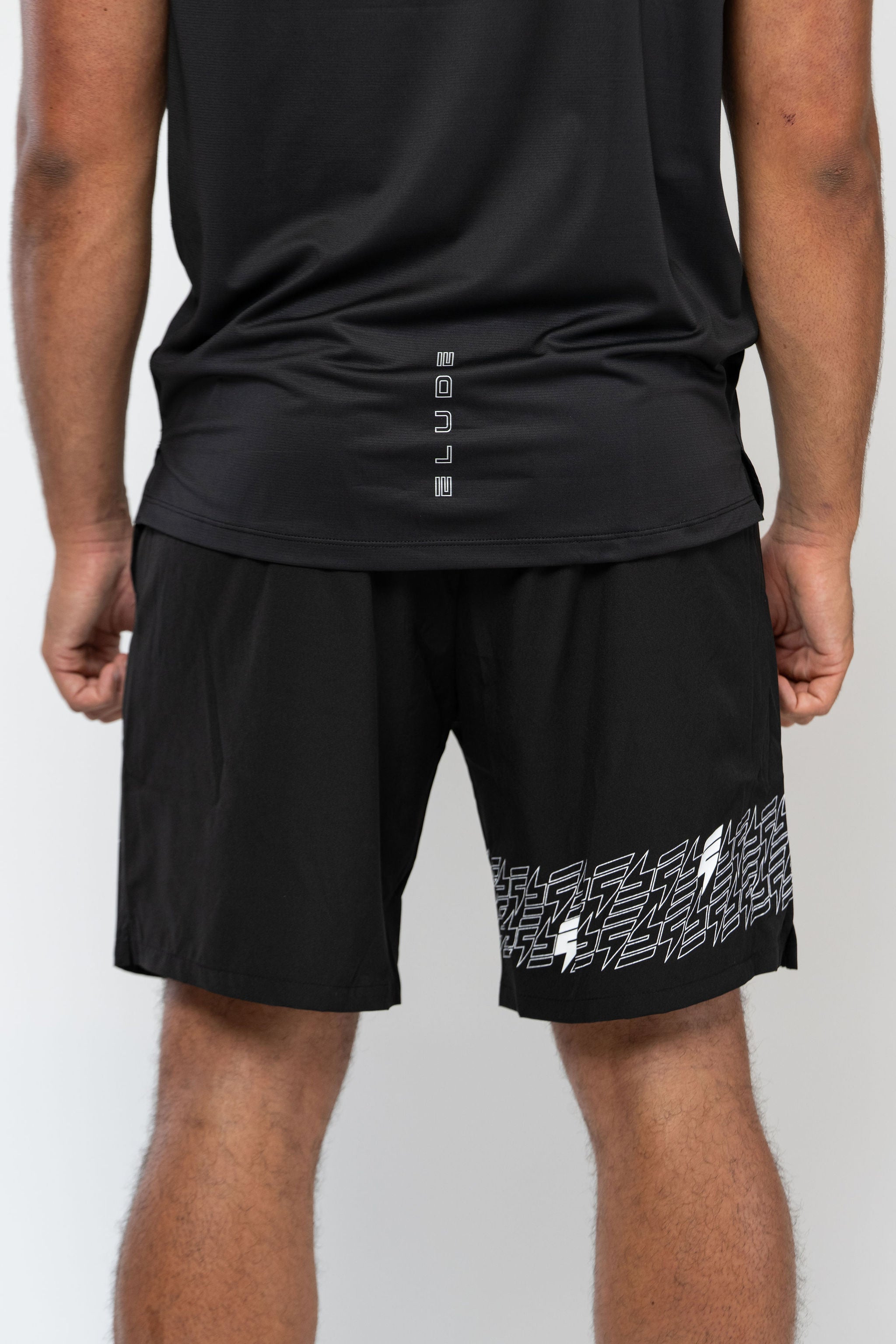 ICON JACKET SHORT SET - BLACK/WHITE