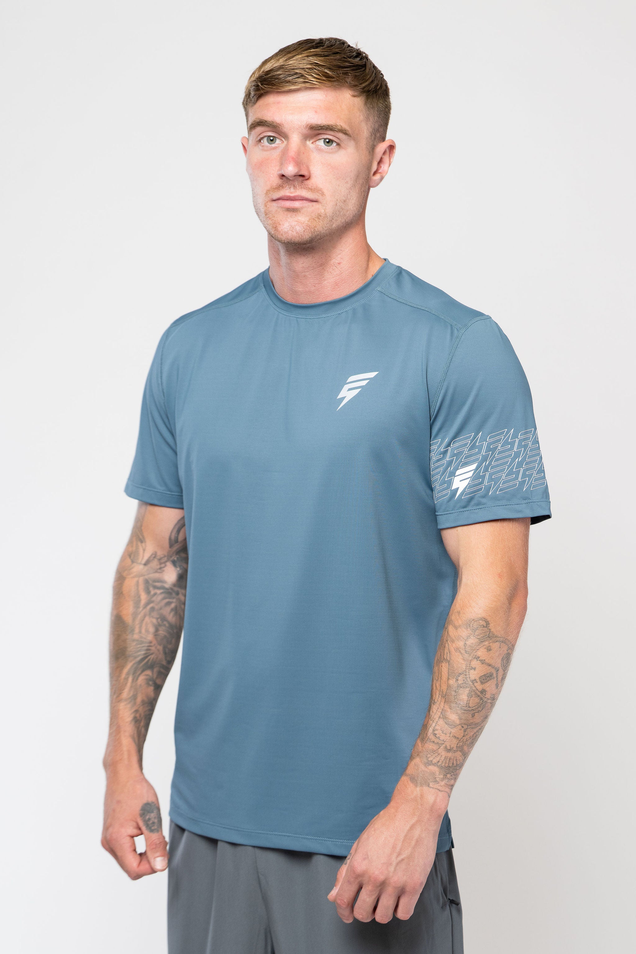 ICON TEE - TEAL/WHITE