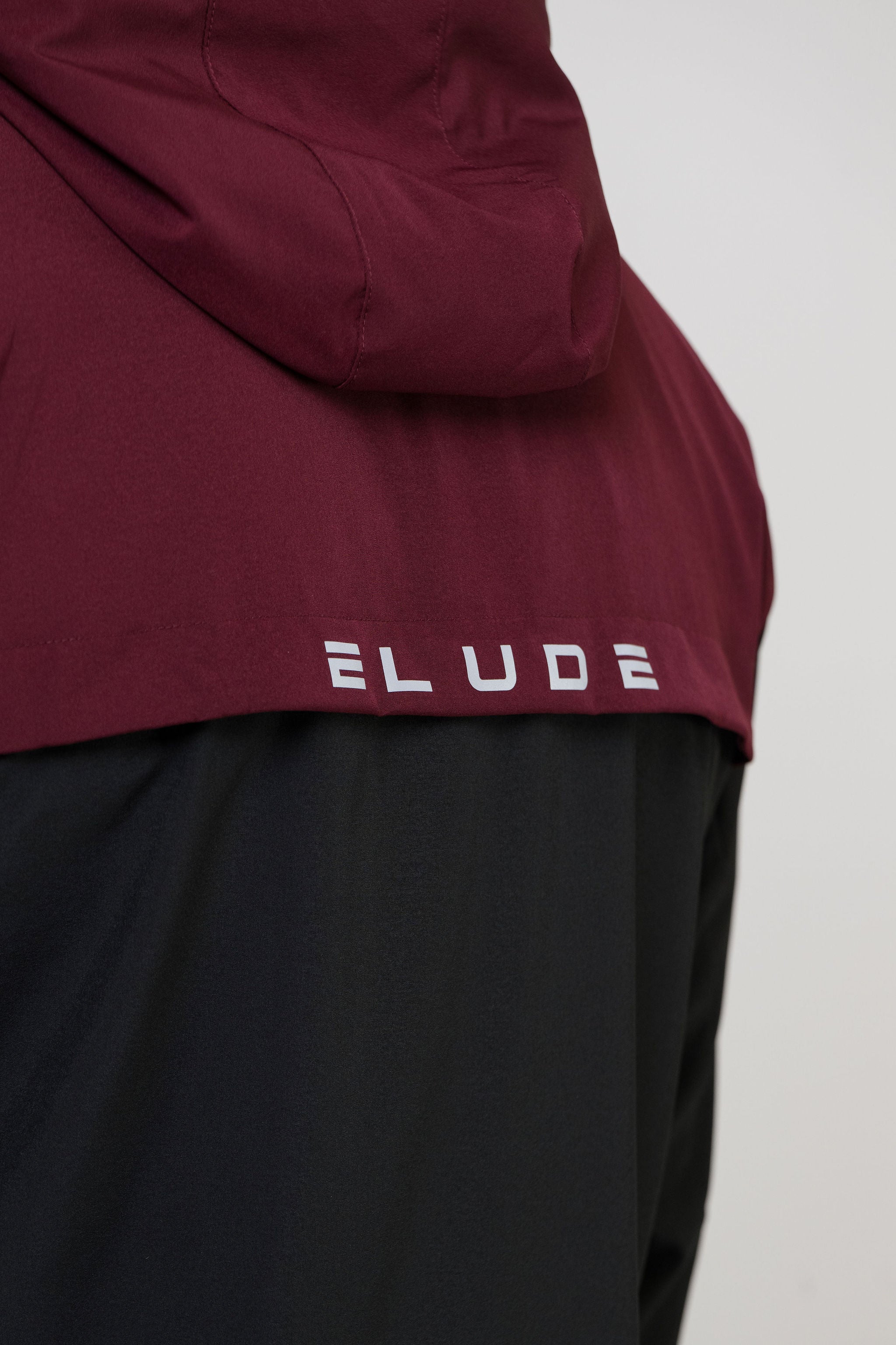 TRACK JACKET SHORT SET - BLACK/MAROON