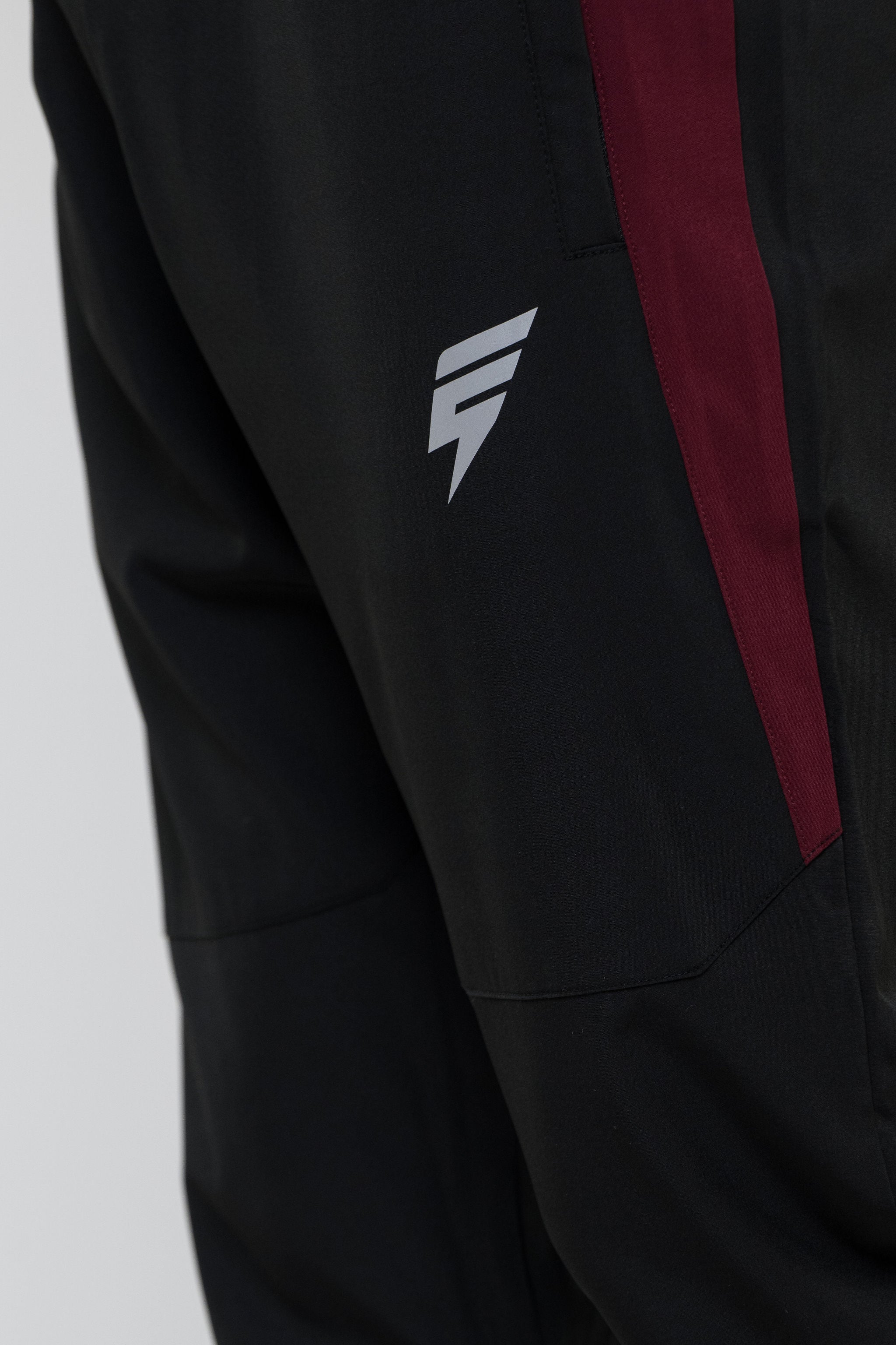 TRACK PANT - BLACK/MAROON