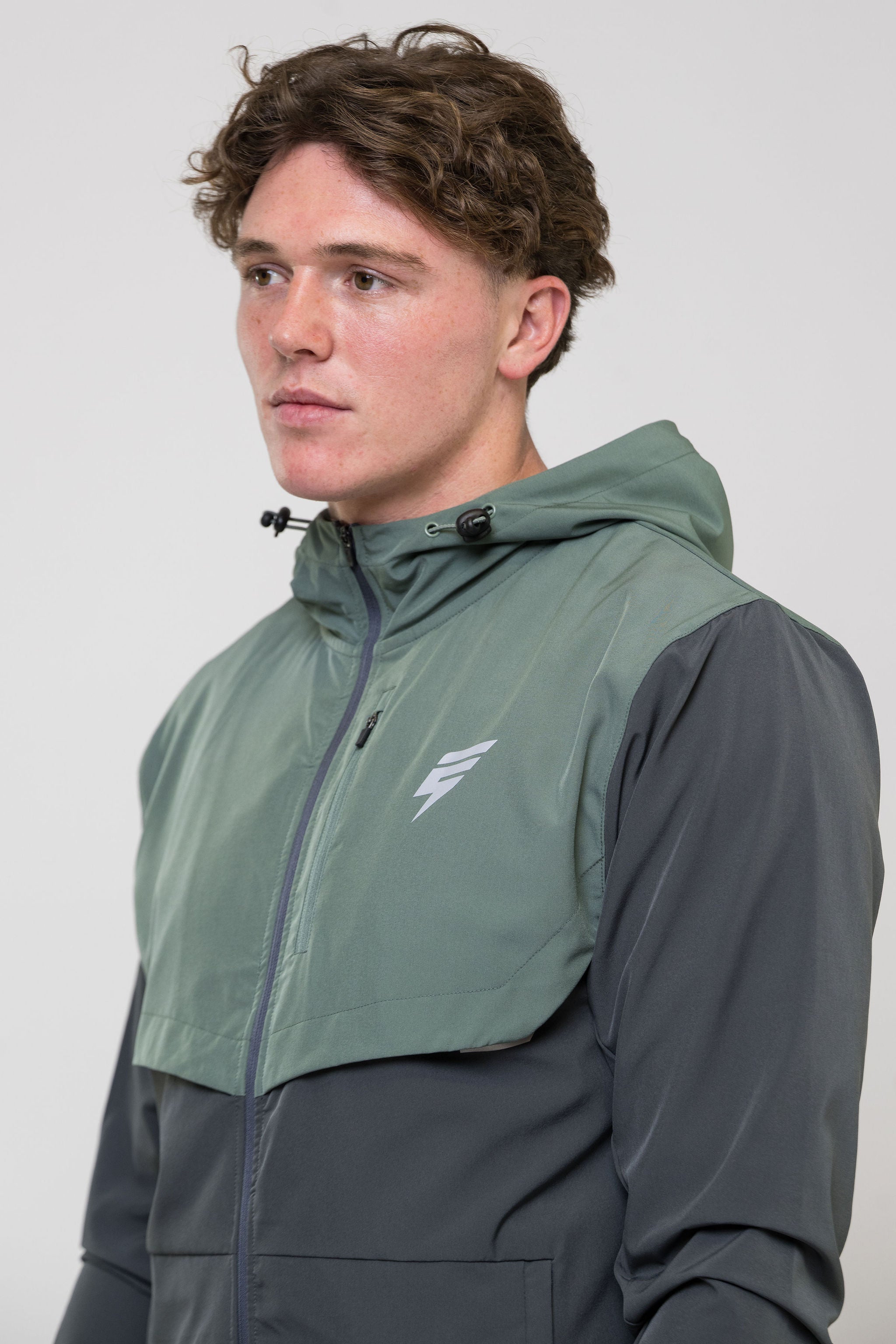 TRACK JACKET - GREY/SAGE