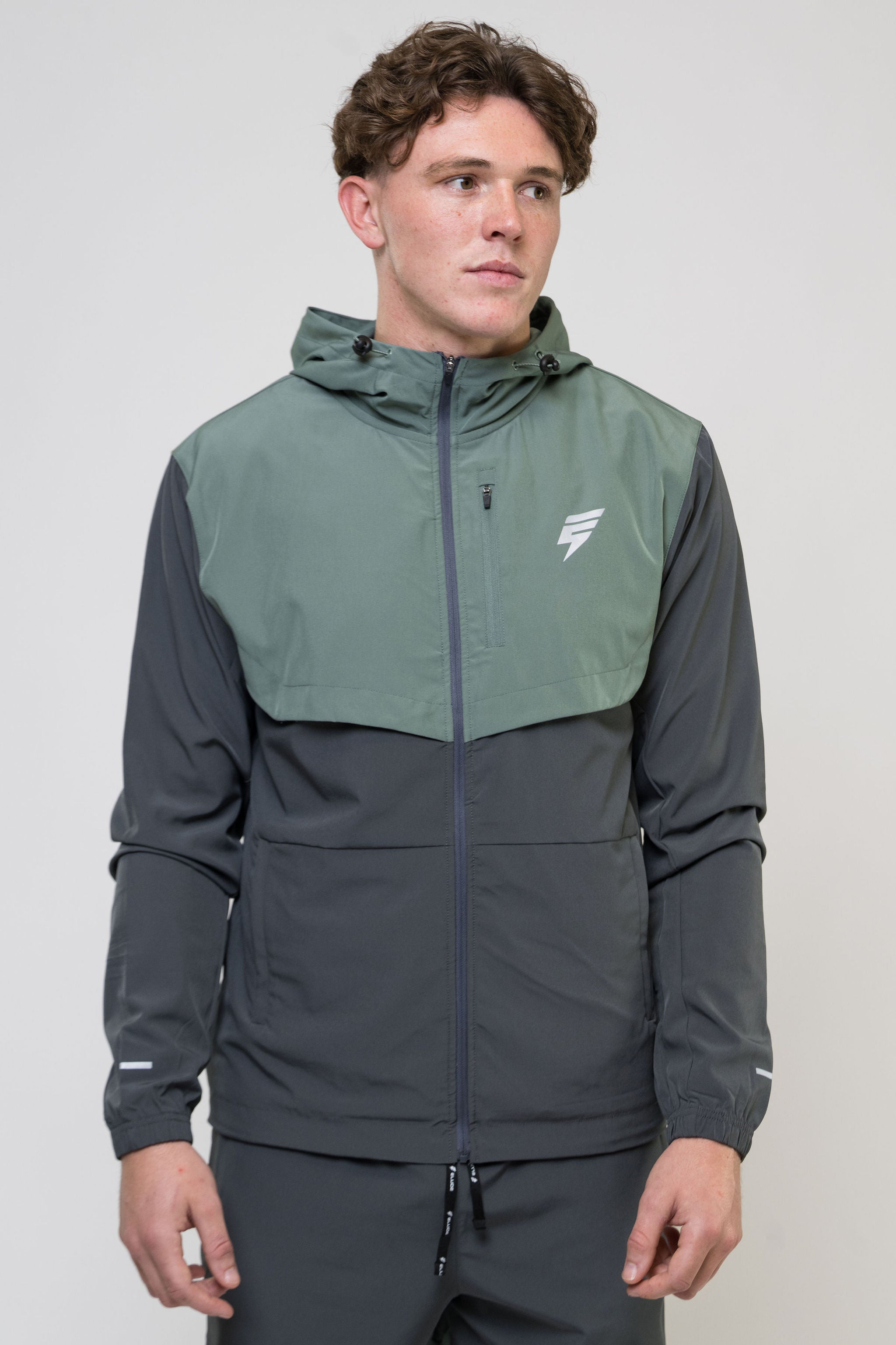 TRACK JACKET - GREY/SAGE