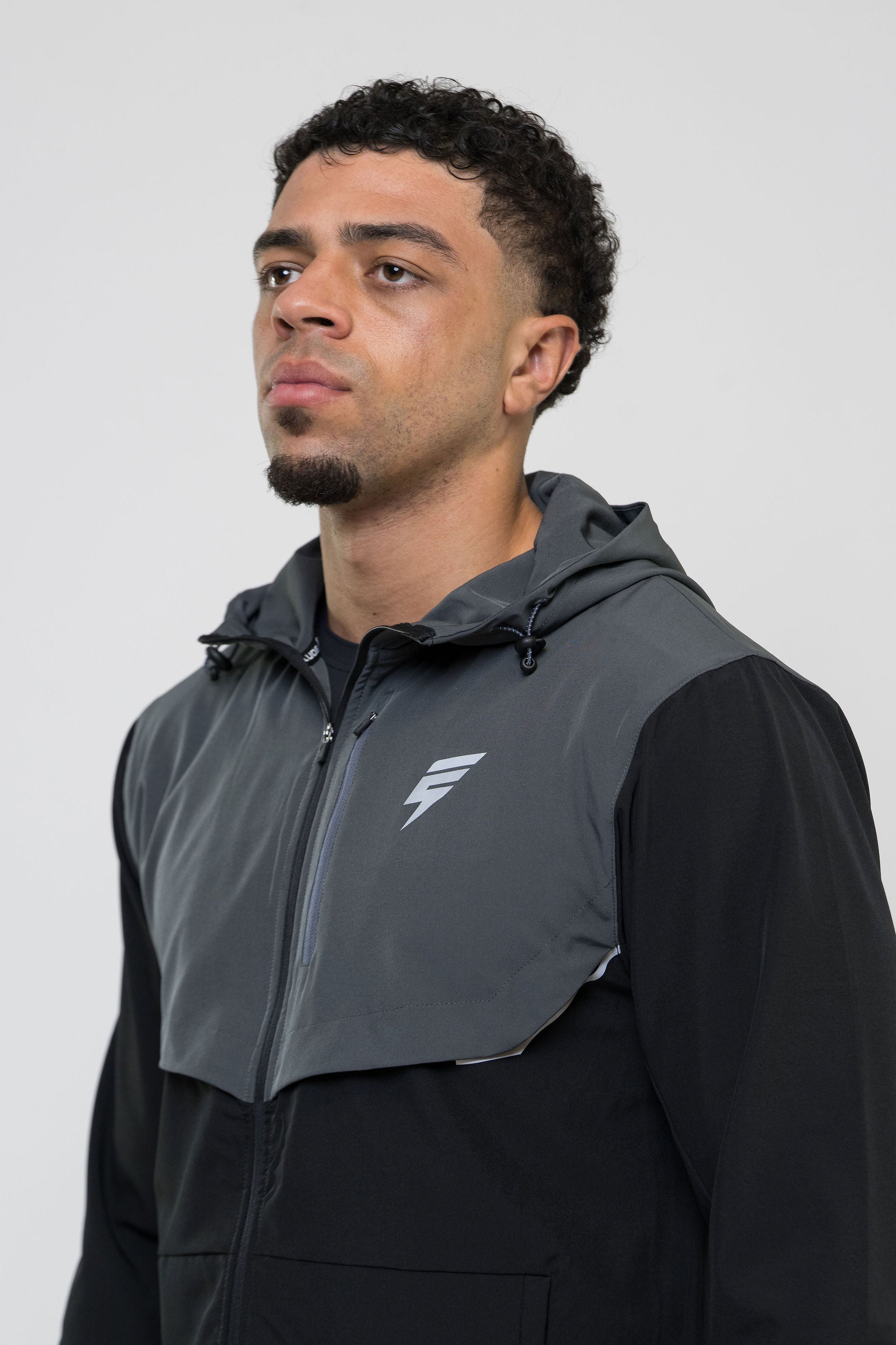 TRACK JACKET - BLACK/DARK GREY