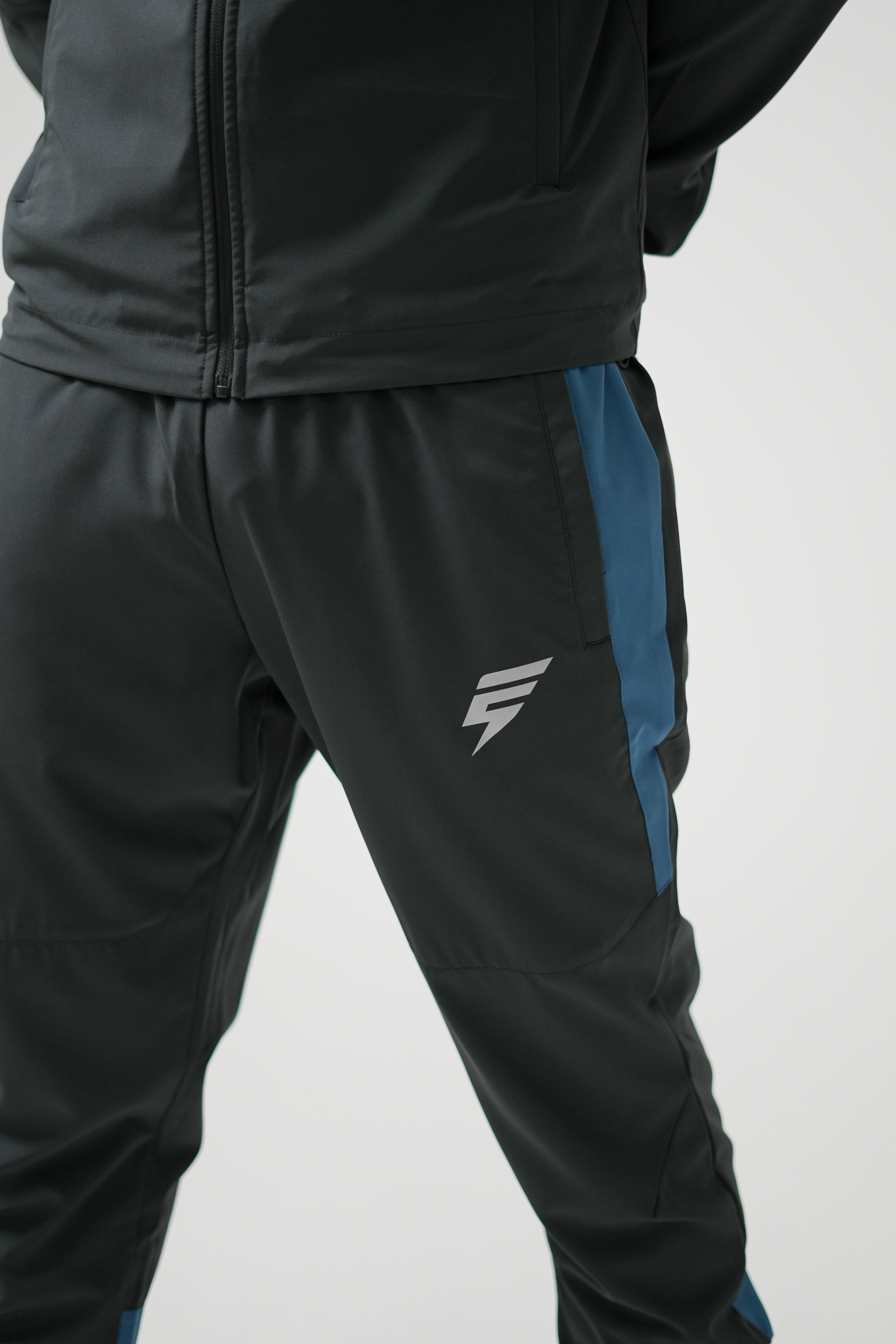 TRACK PANTS - GREY/OMBRE BLUE