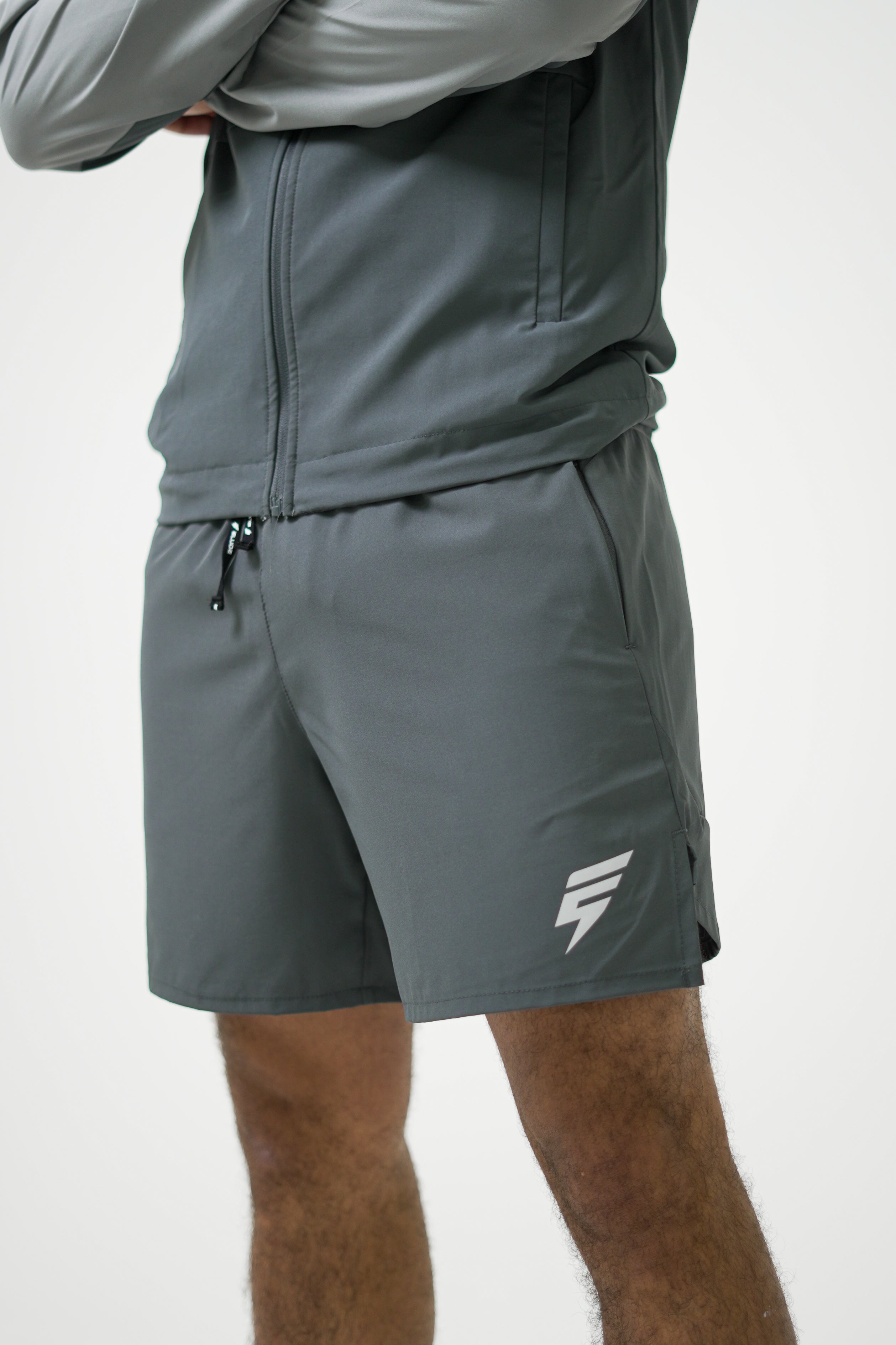 TRACK JACKET SET - COAL/LIGHT GREY