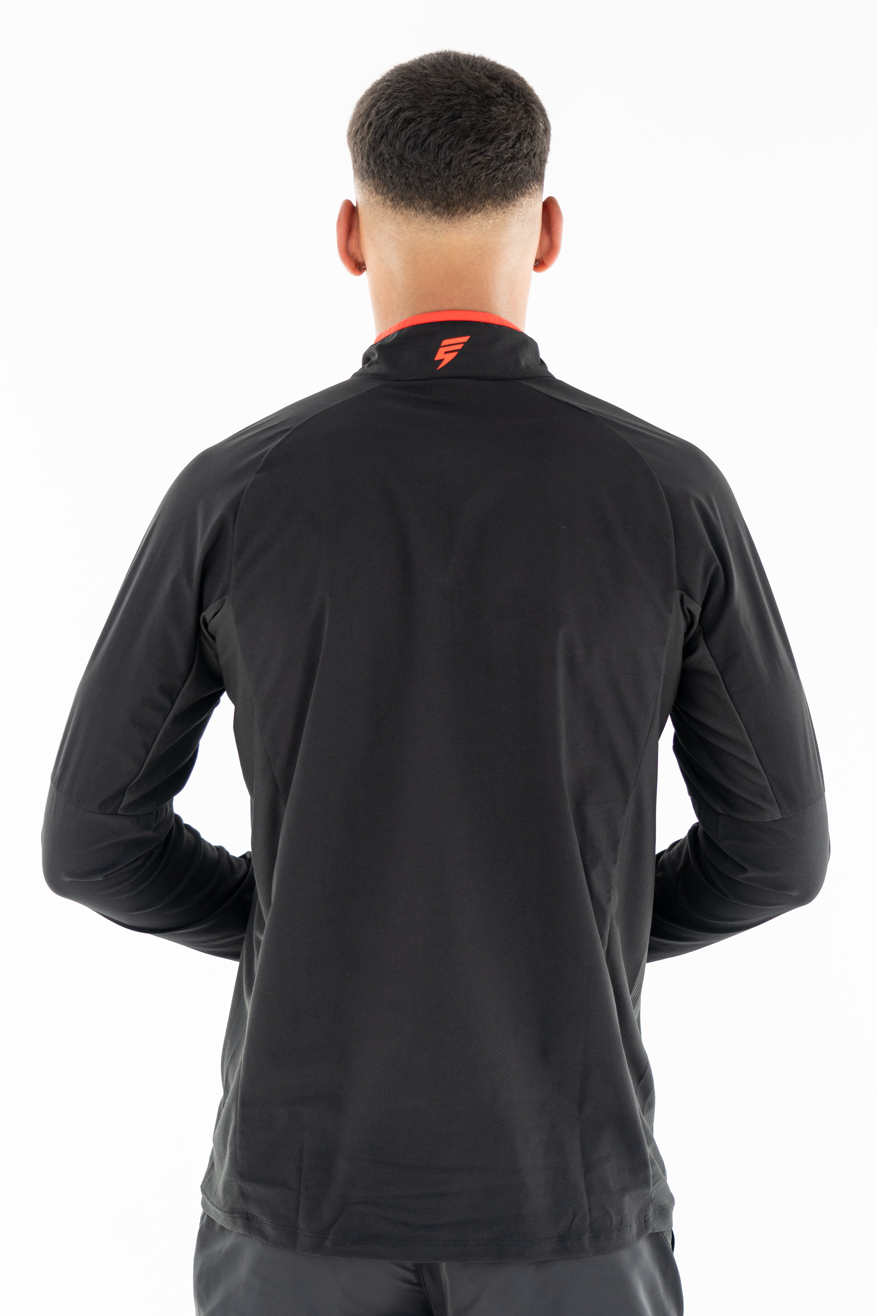 PRINT 1/4 ZIP SET - BLACK/RED