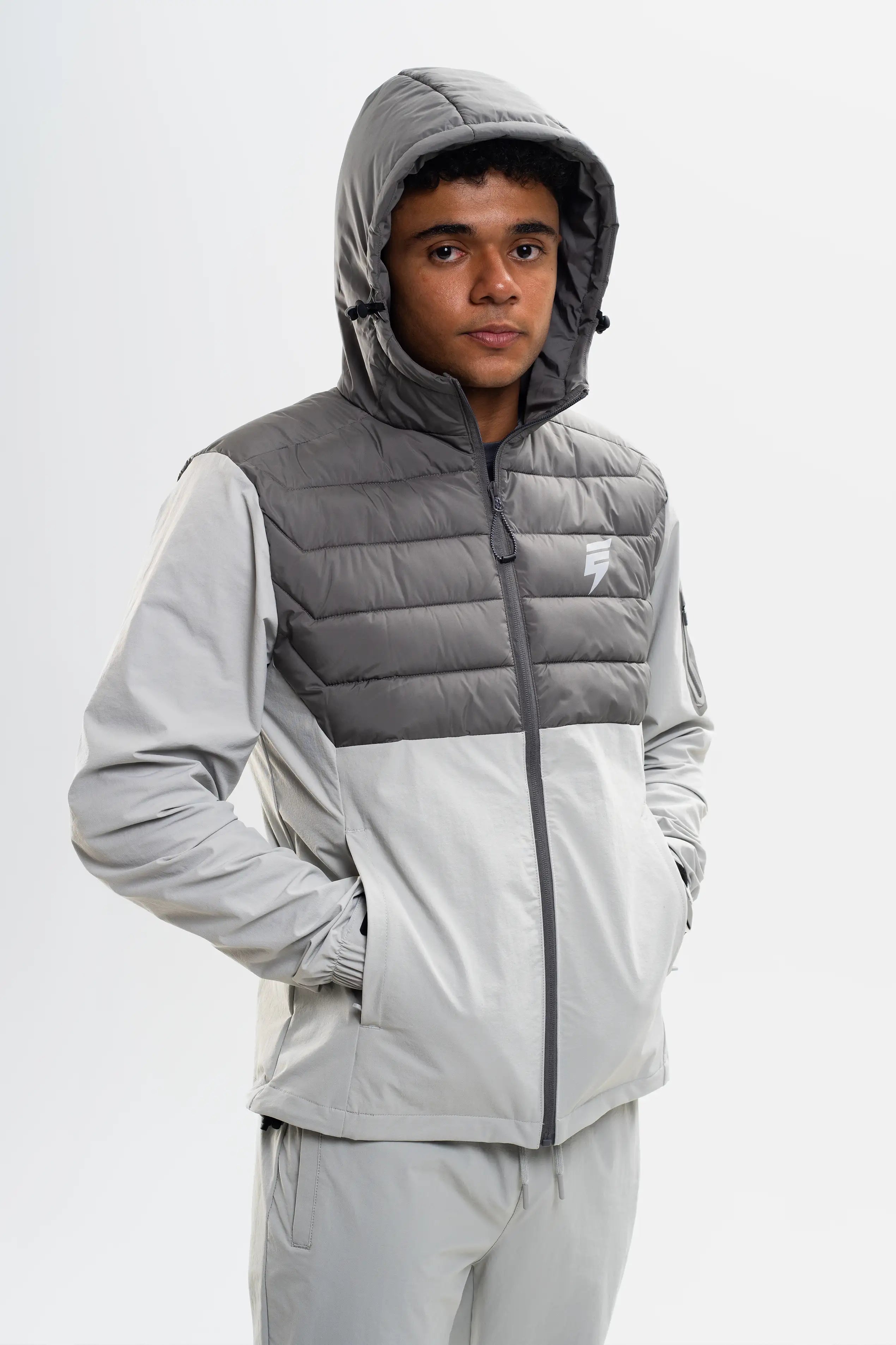 HYBRID TRACKSUIT - LIGHT GREY/COAL