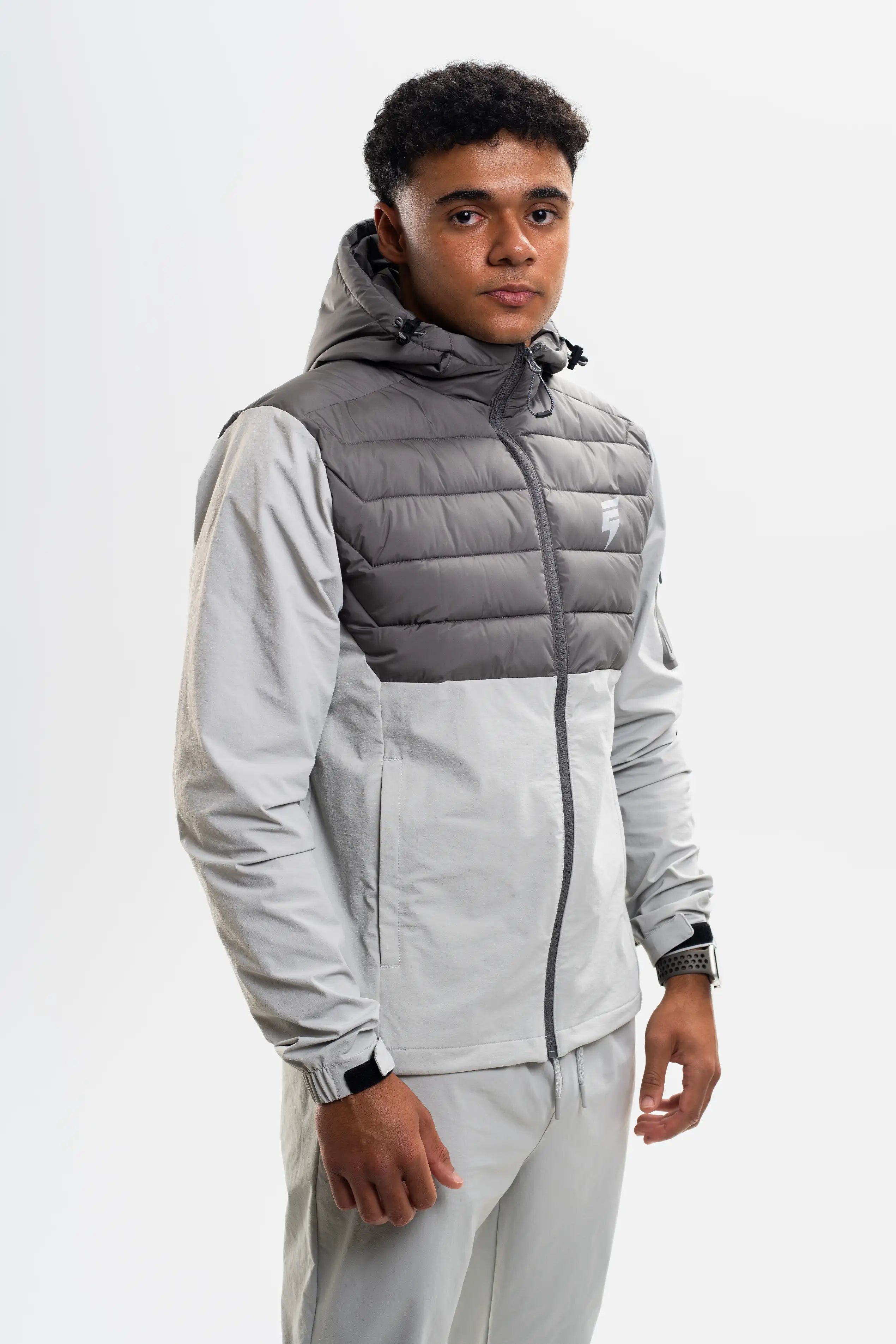 HYBRID JACKET - LIGHT GREY/COAL