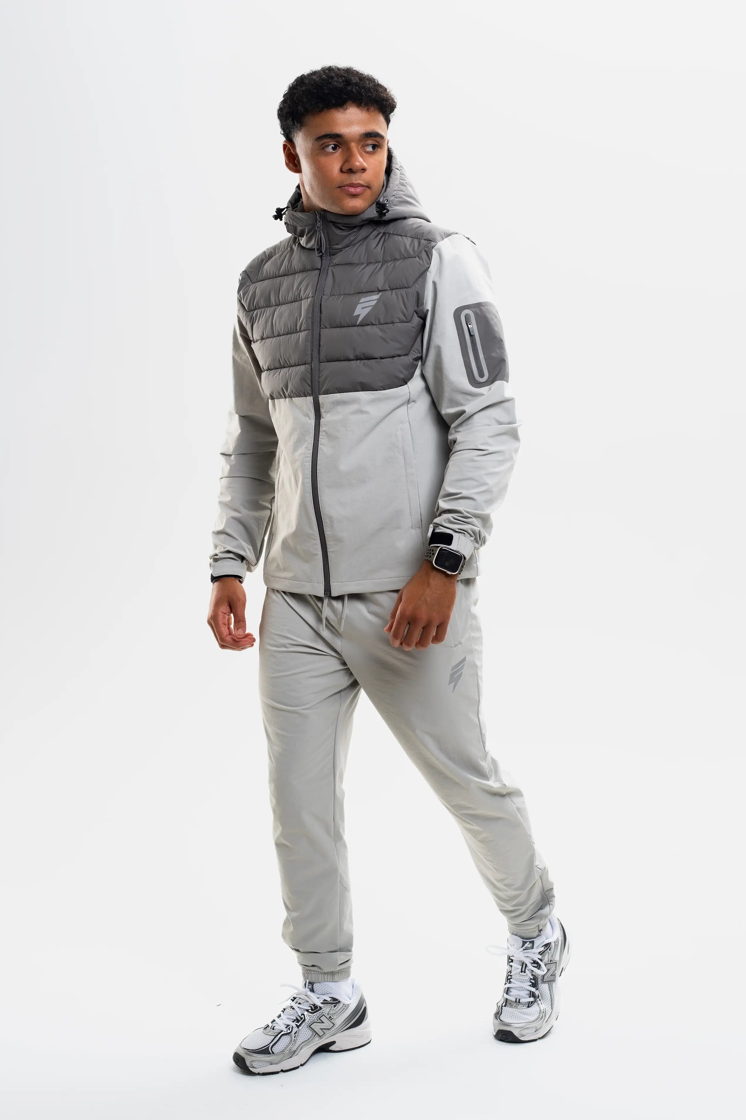 HYBRID TRACKSUIT - LIGHT GREY/COAL