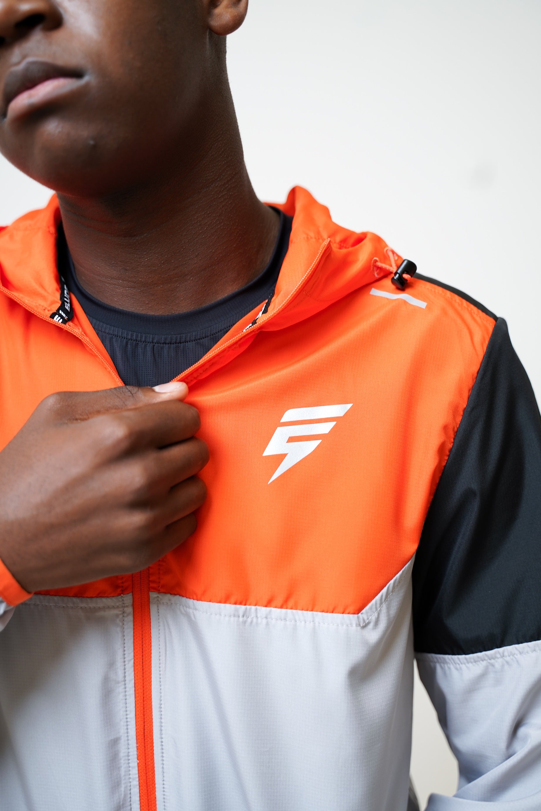 CORE CARGO WINDBREAKER SET - BLACK/ORANGE/LIGHT GREY