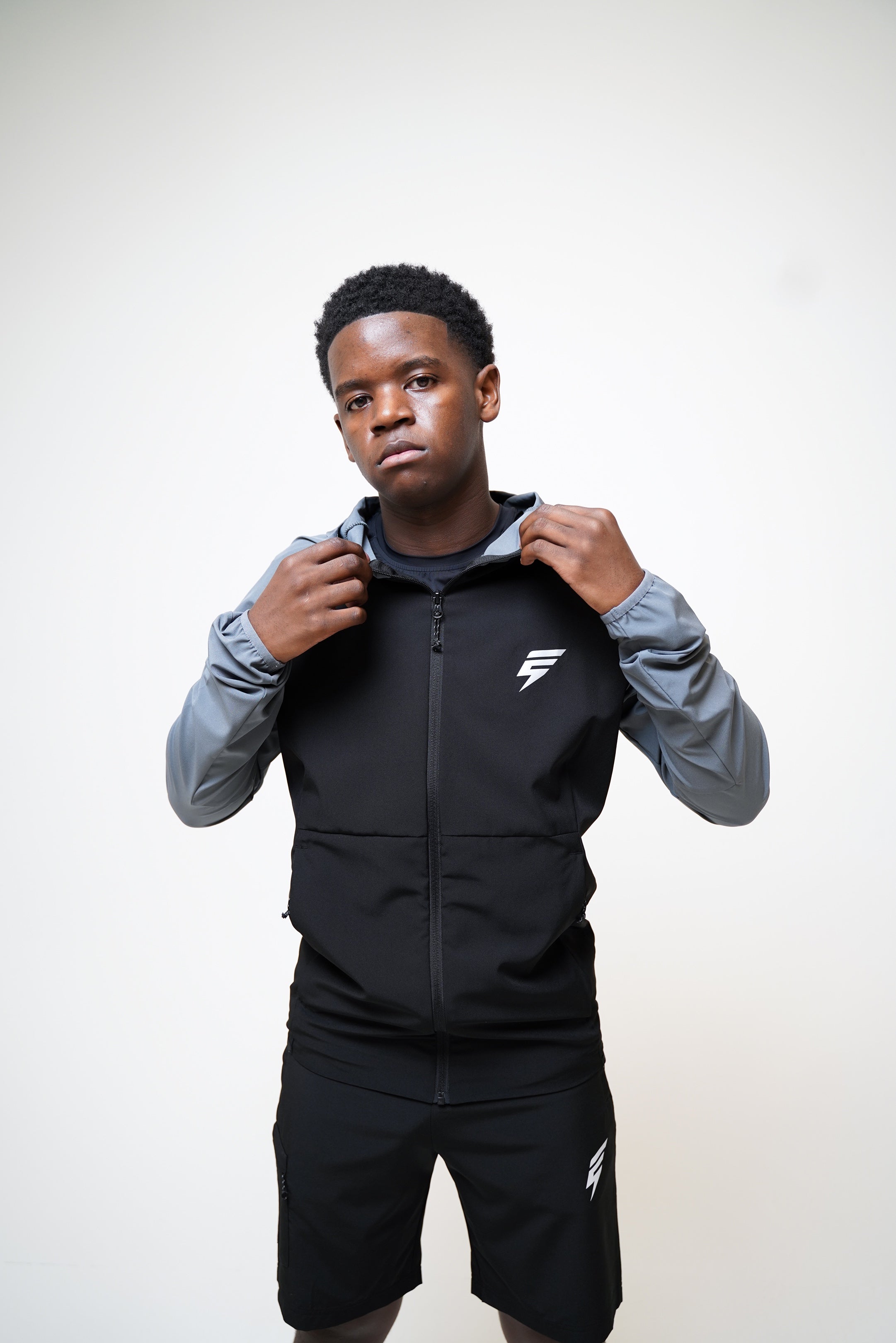CORE JACKET SET - BLACK/GREY