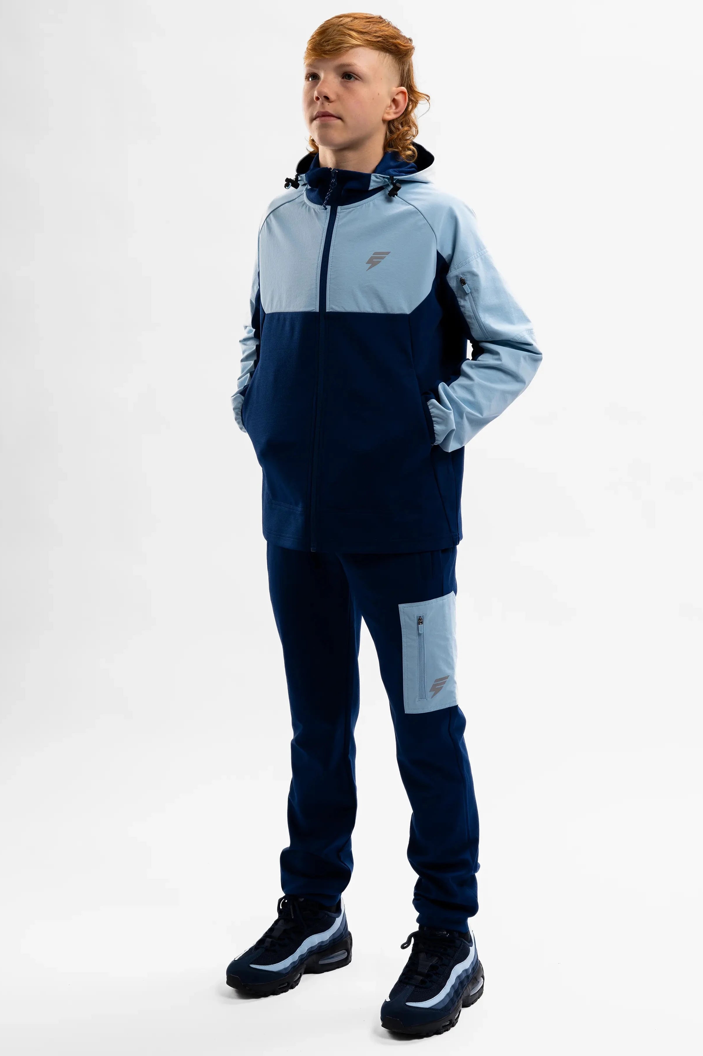 JUNIORS PATCH TRACKSUIT - NAVY/BLUE