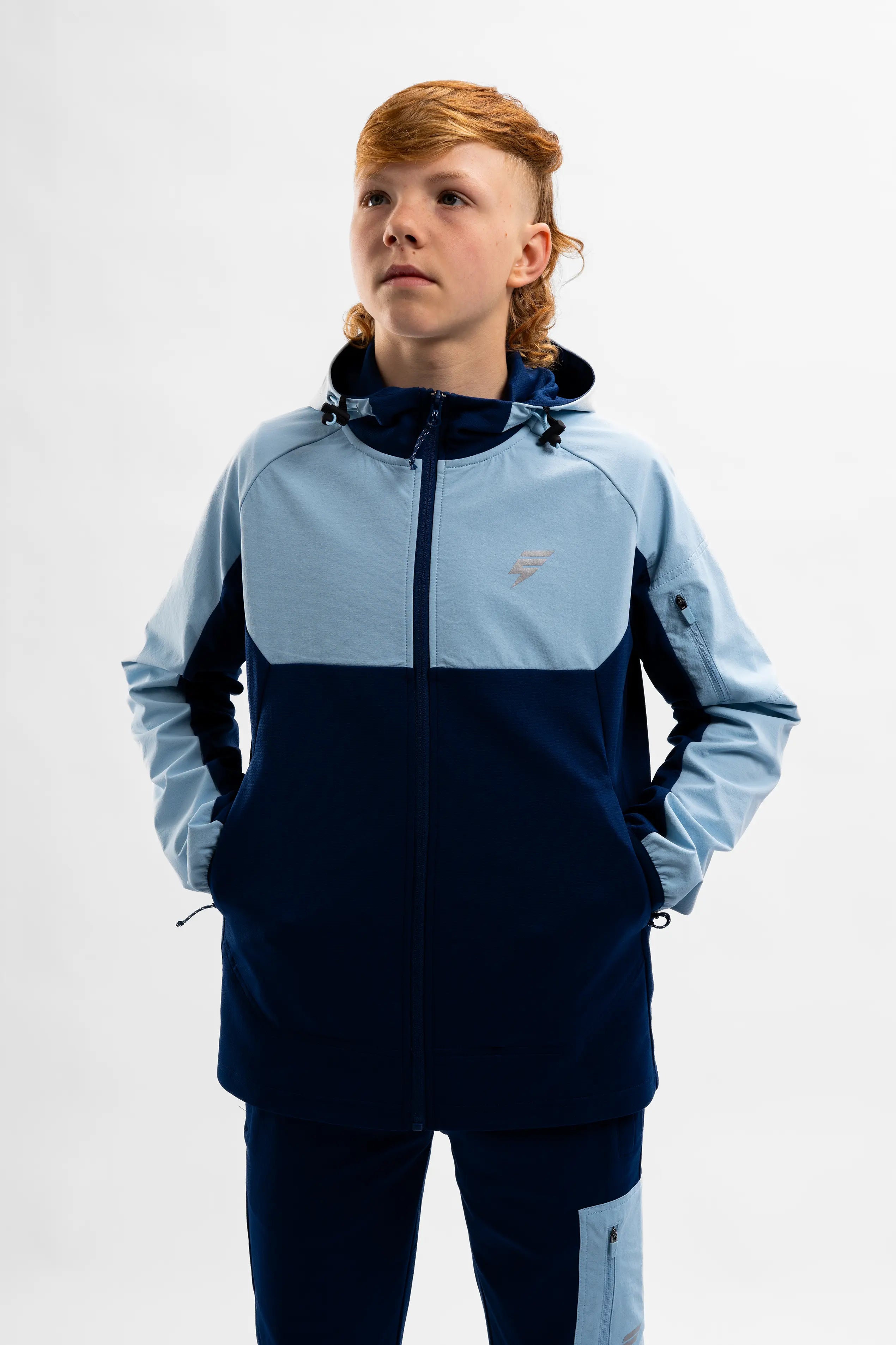 JUNIORS PATCH TRACKSUIT - NAVY/BLUE