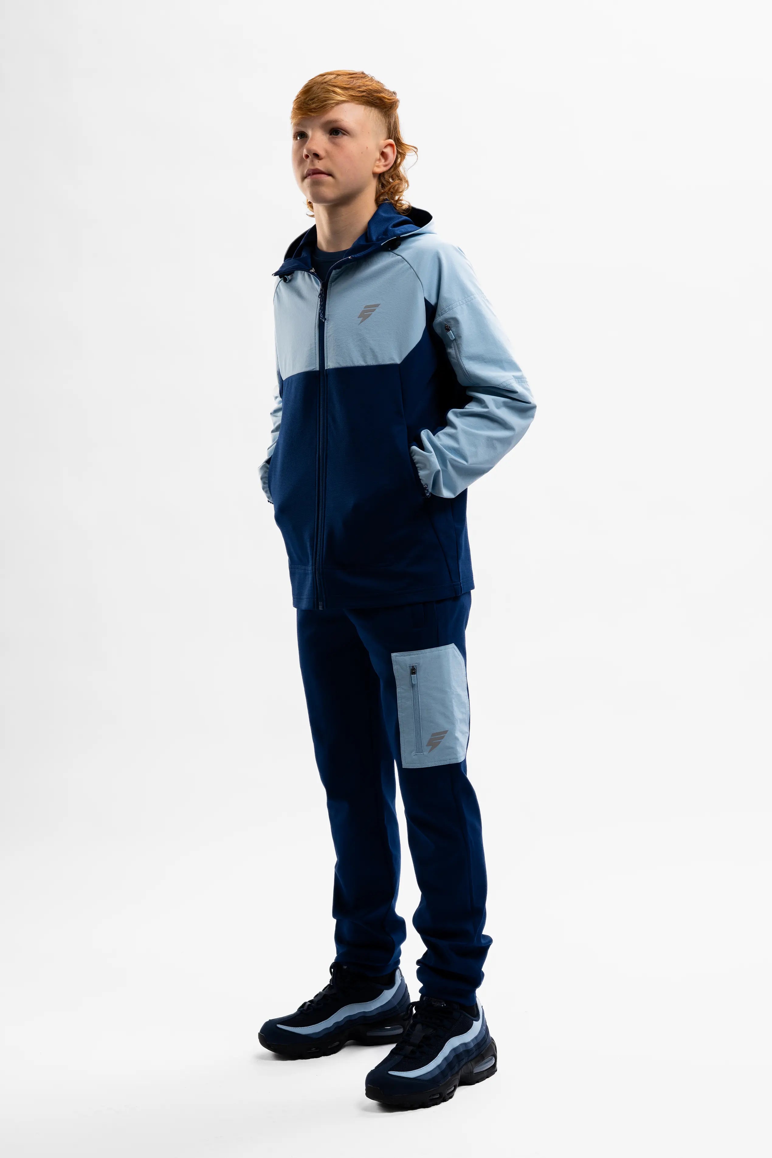 JUNIORS PATCH TRACKSUIT - NAVY/BLUE