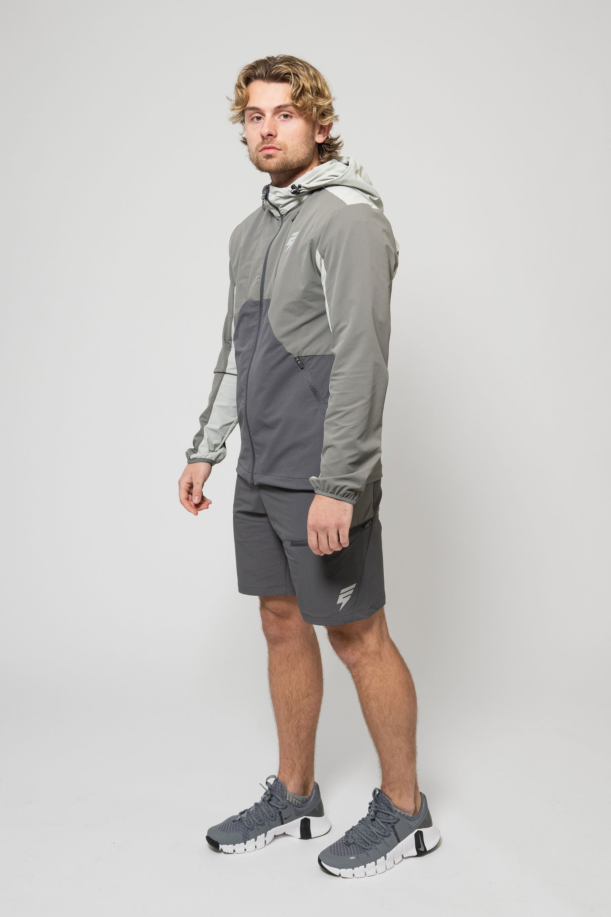 APEX JACKET SHORT SET - COAL/GREY/LIGHT GREY