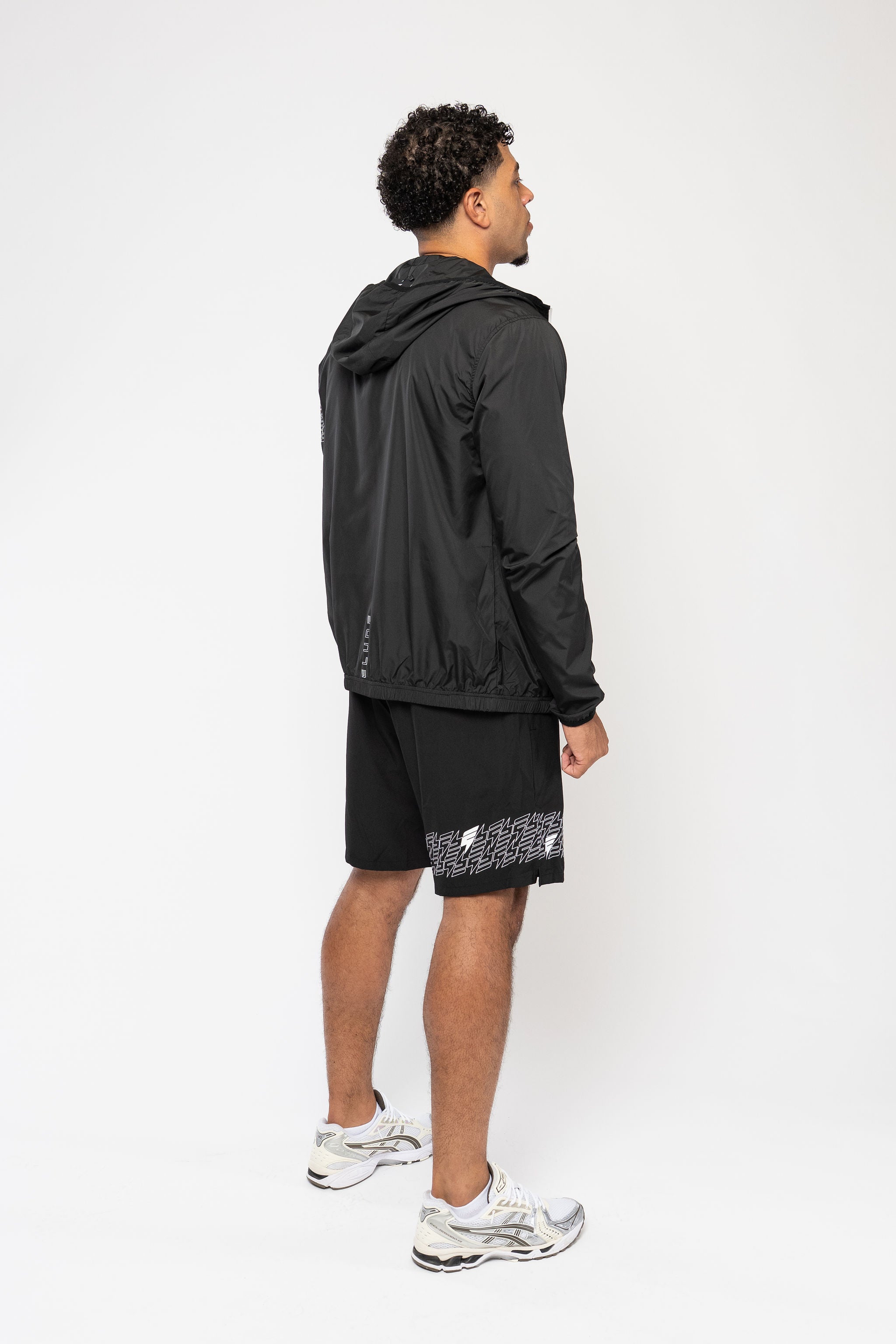 ICON JACKET SHORT SET - BLACK/WHITE