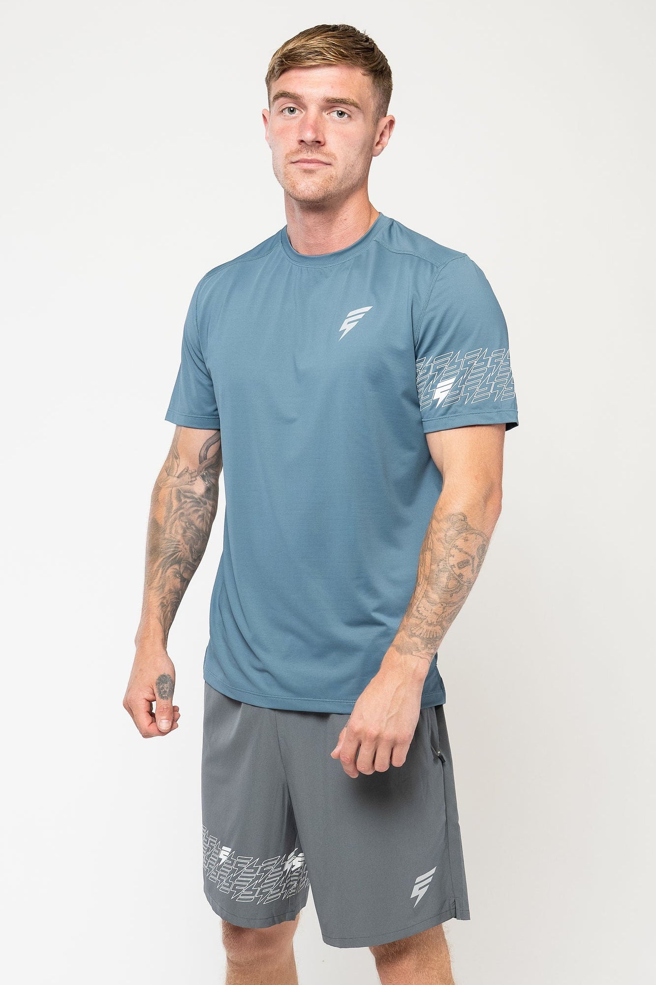 ICON SHORT SET - GREY/TEAL