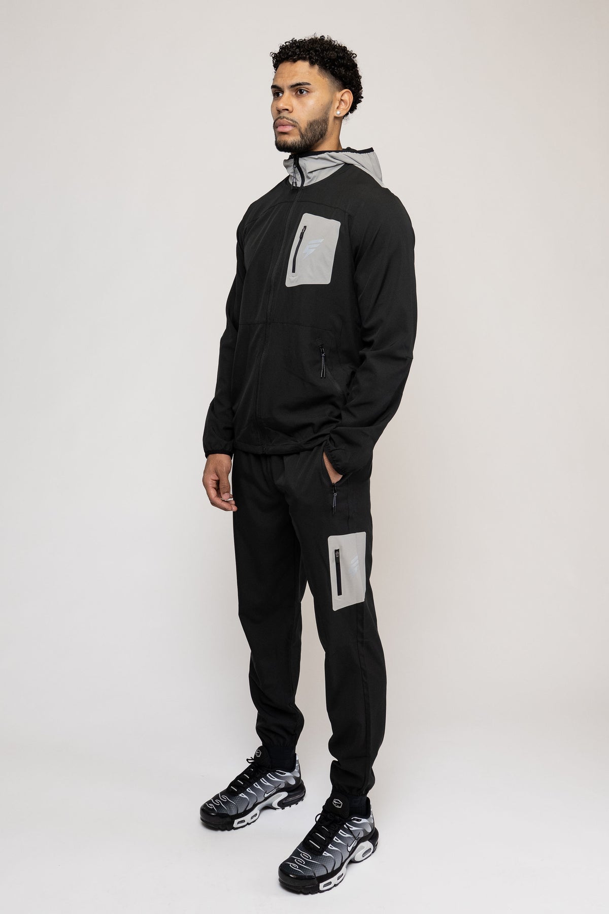 GALAXY TRACKSUIT - BLACK/LIGHT GREY
