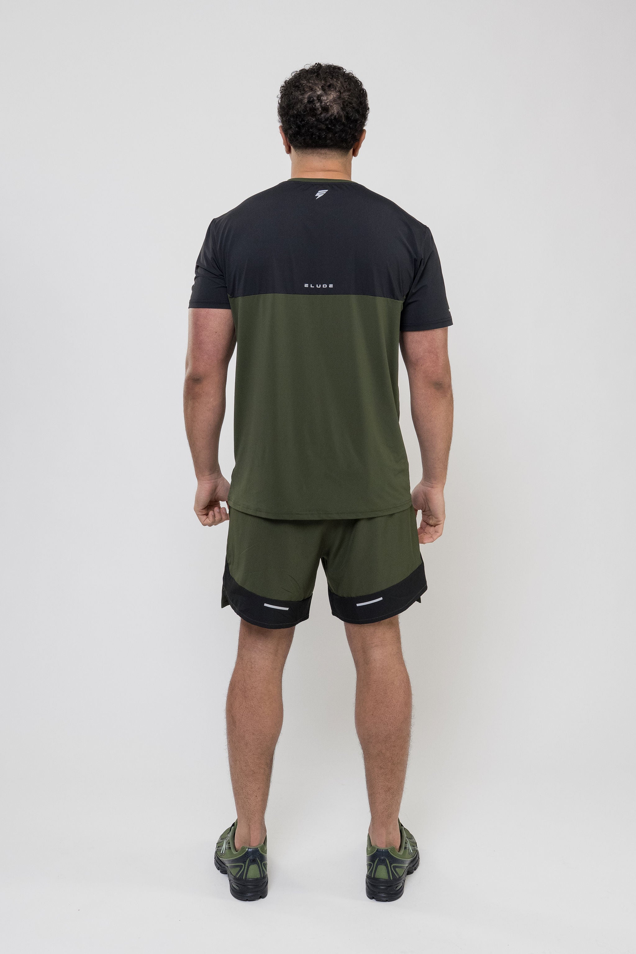 TRACK SHORT SET - KHAKI/BLACK