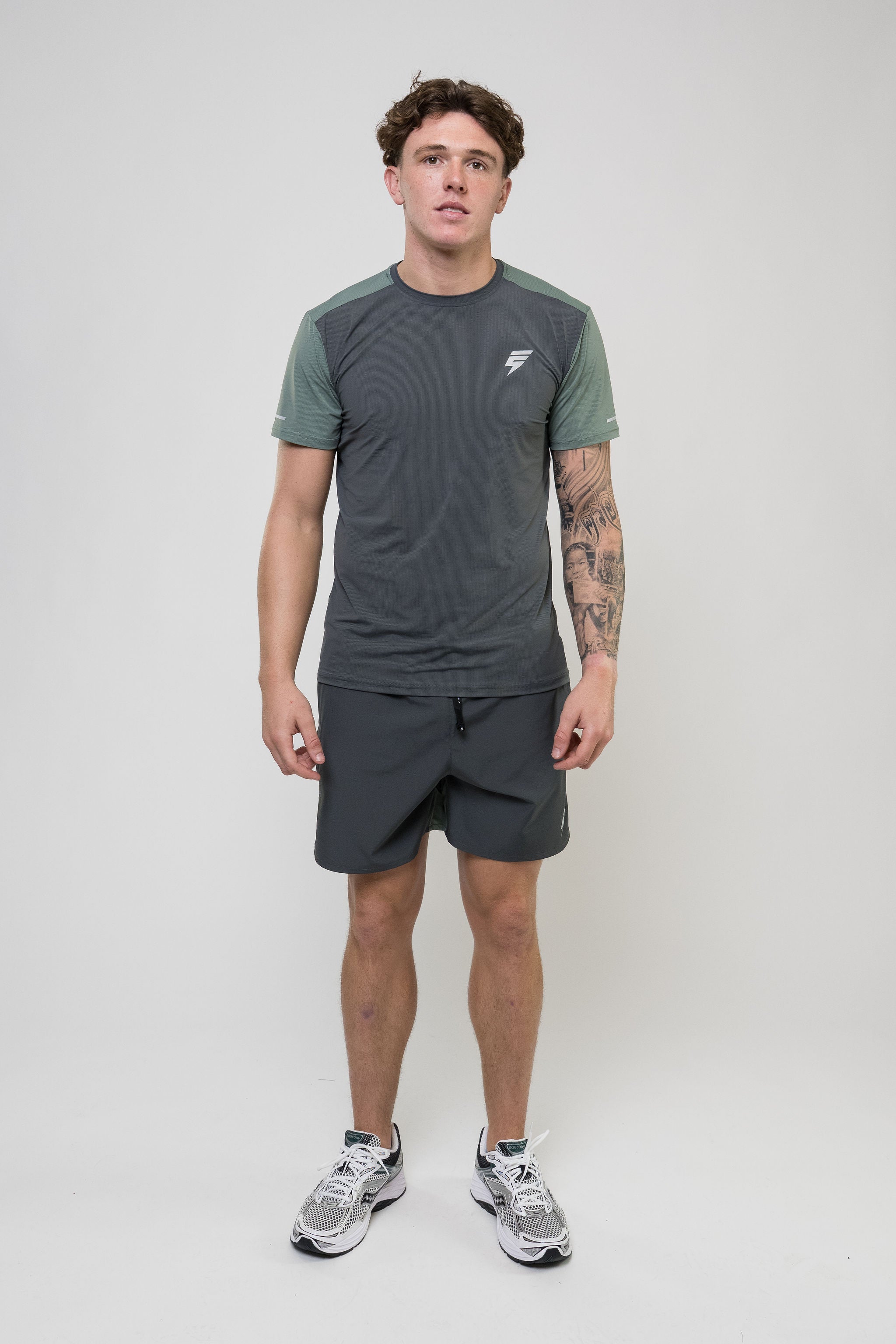 TRACK SHORT SET - GREY/SAGE