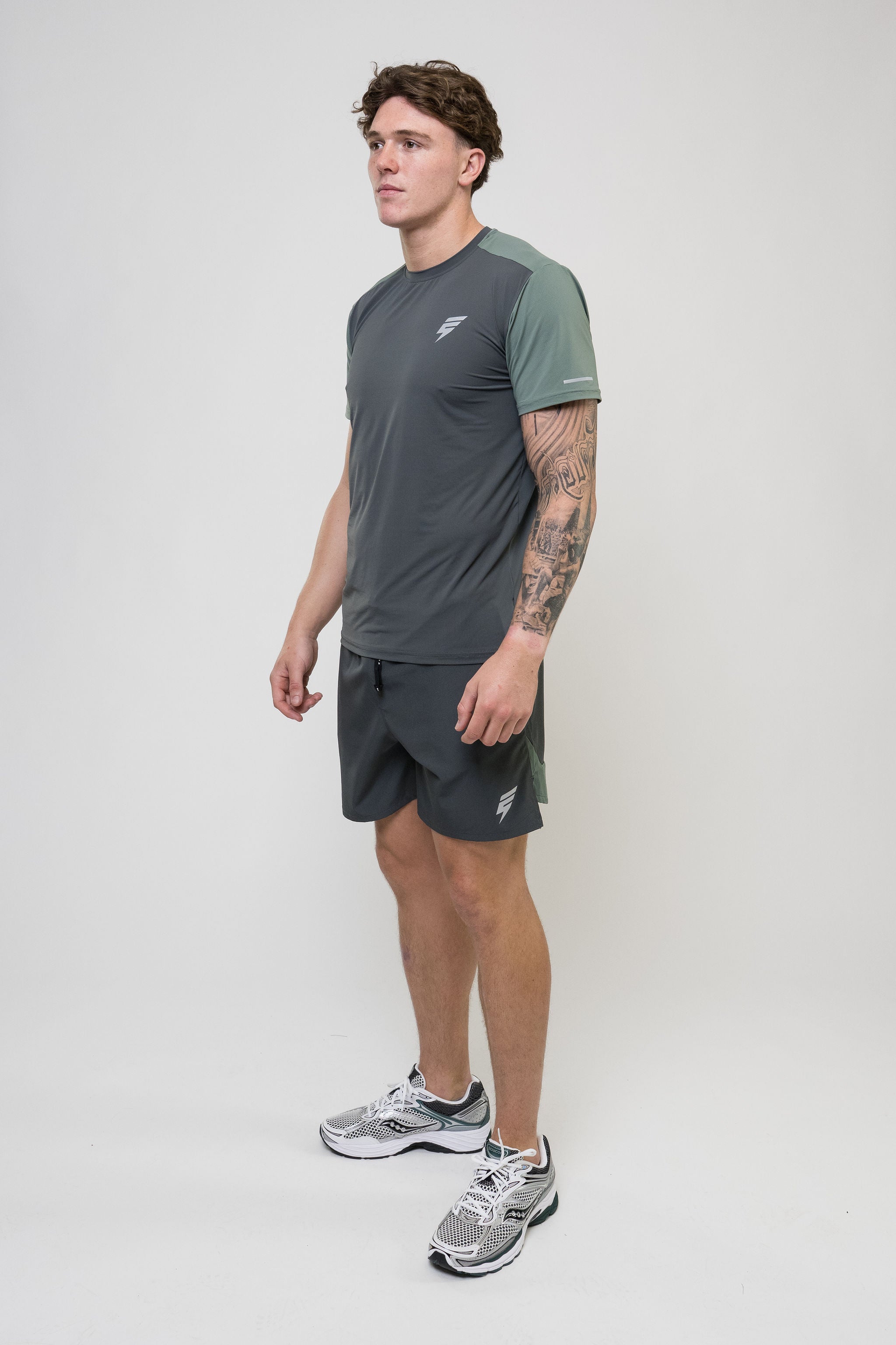TRACK SHORT SET - GREY/SAGE