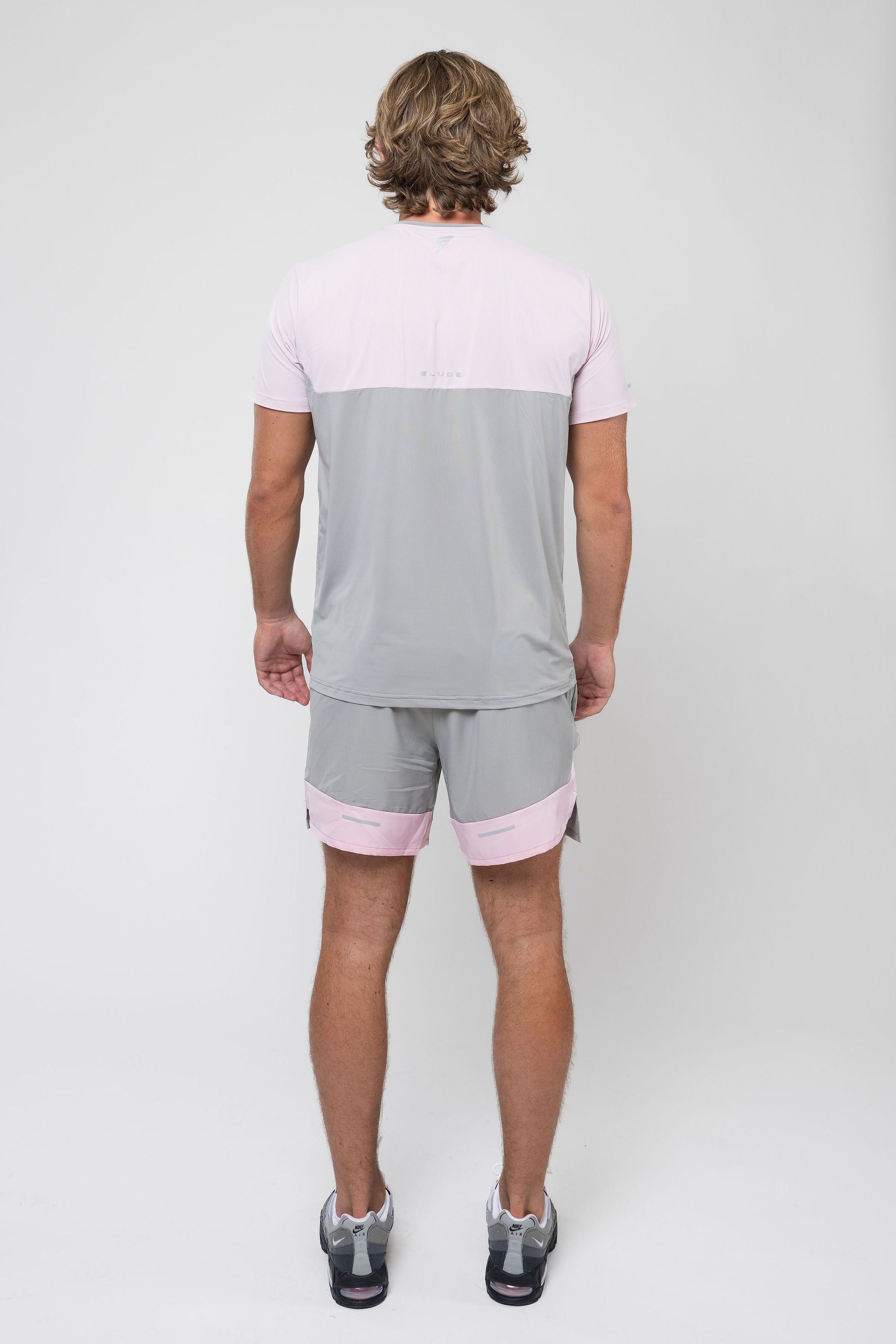 TRACK SHORT SET - GREY/PINK