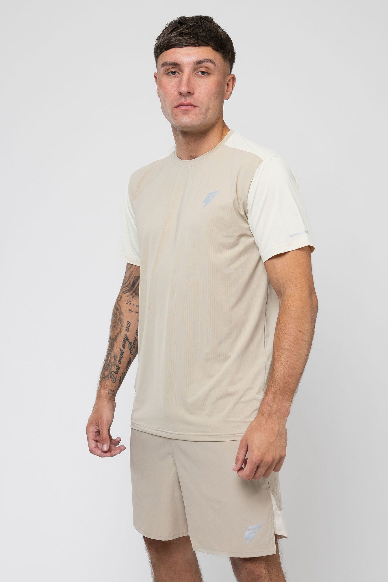 TRACK SHORT SET - BEIGE