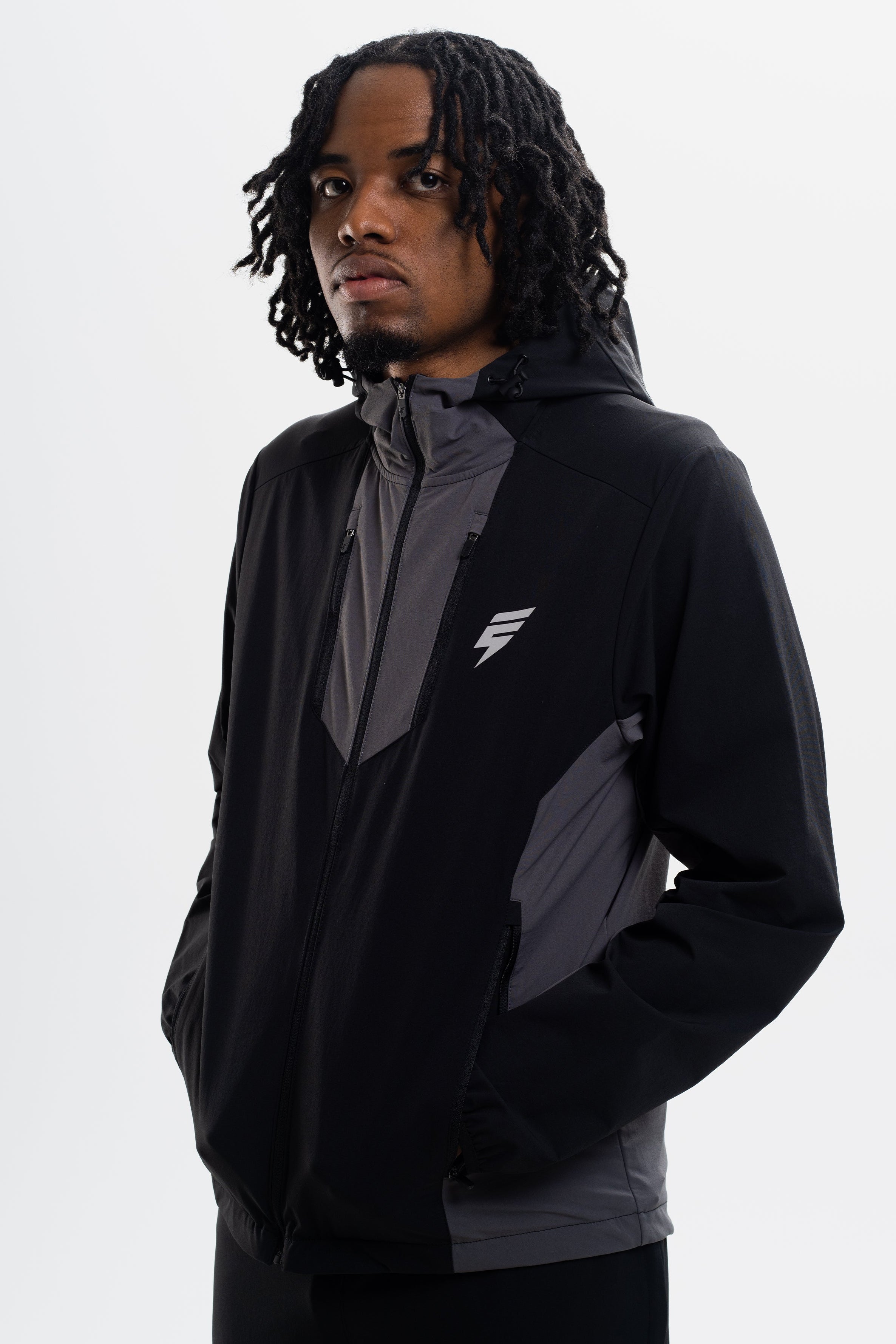 PEAK JACKET - BLACK/COAL