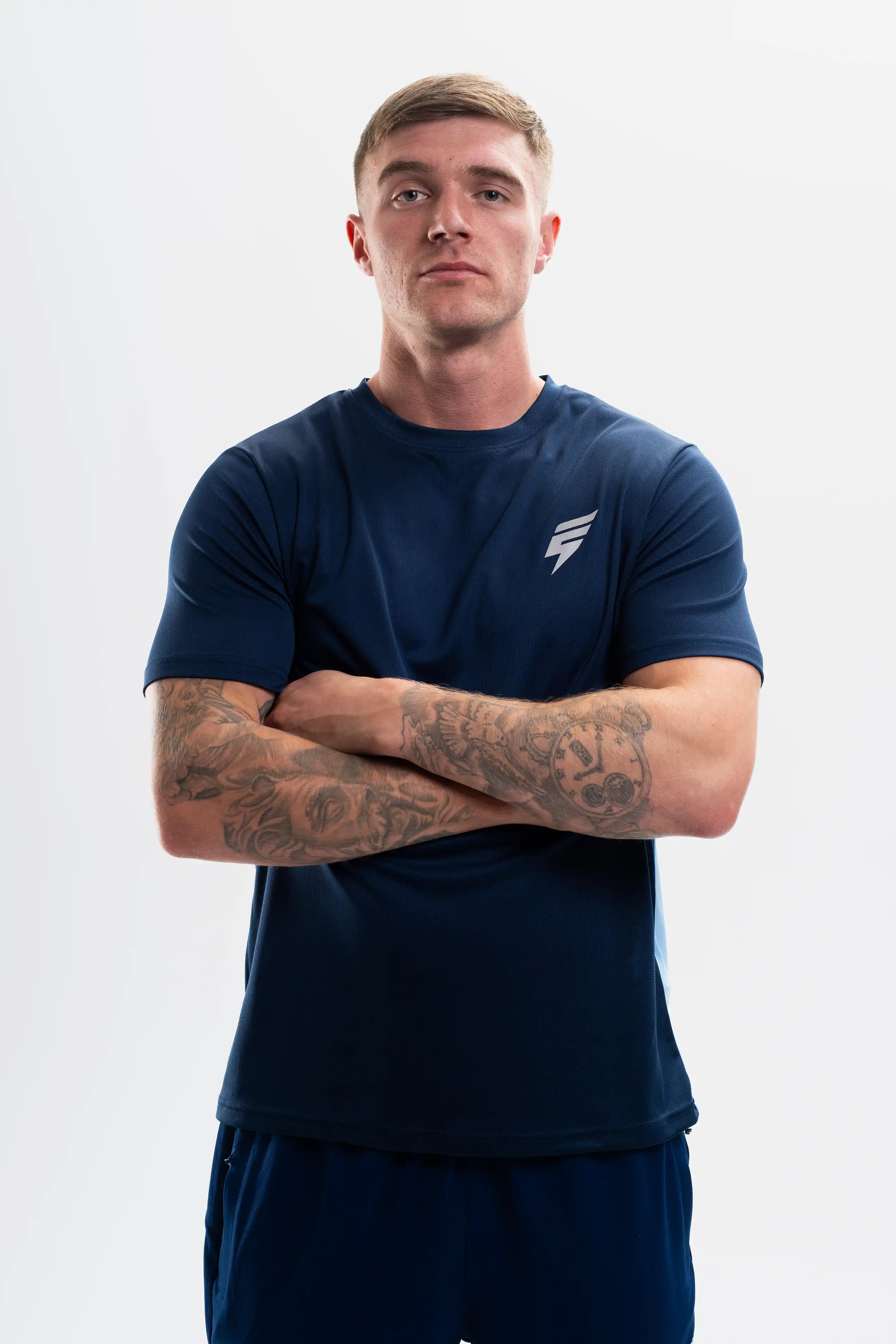 TECH TEE - NAVY/SKY BLUE