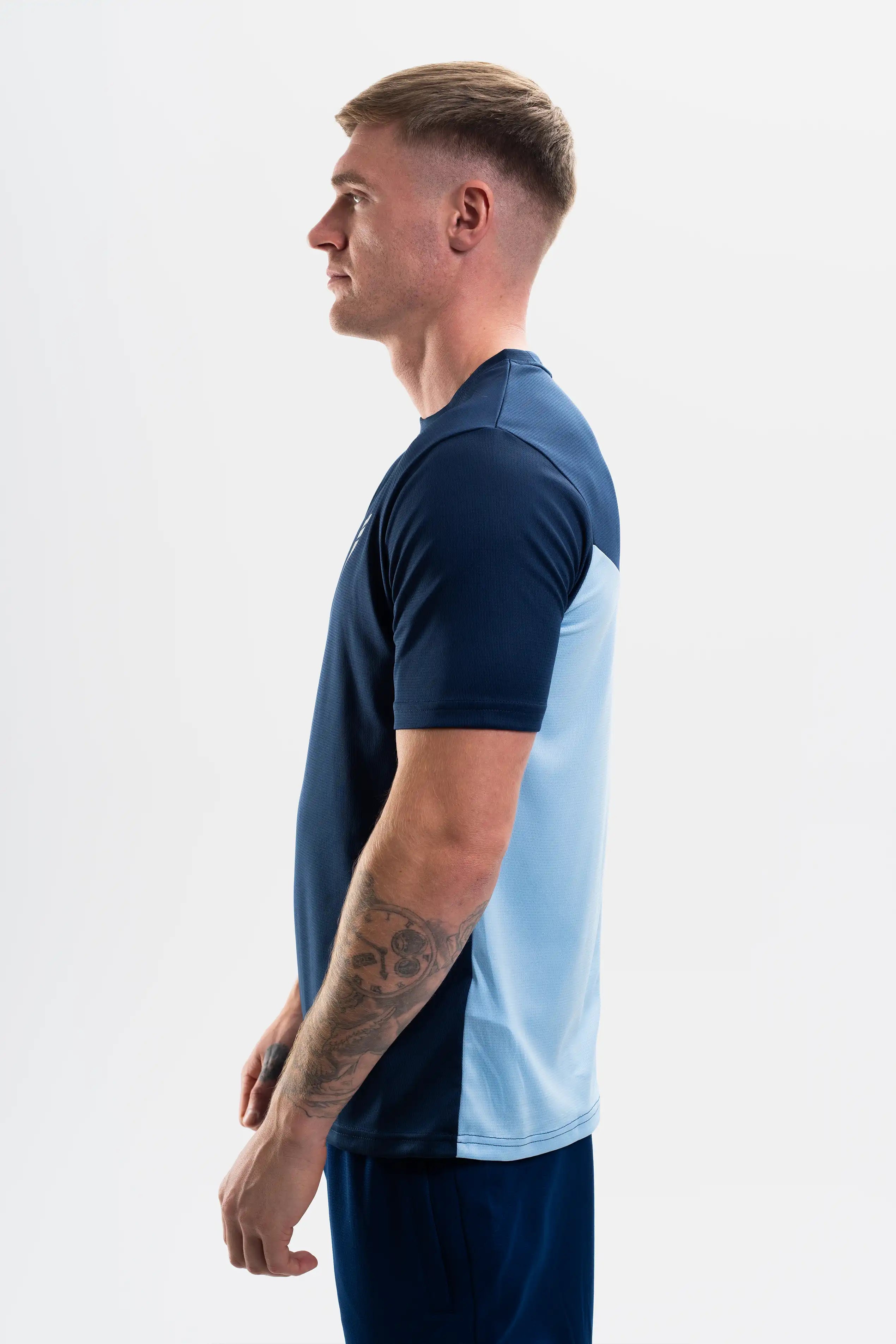 TECH TEE - NAVY/SKY BLUE