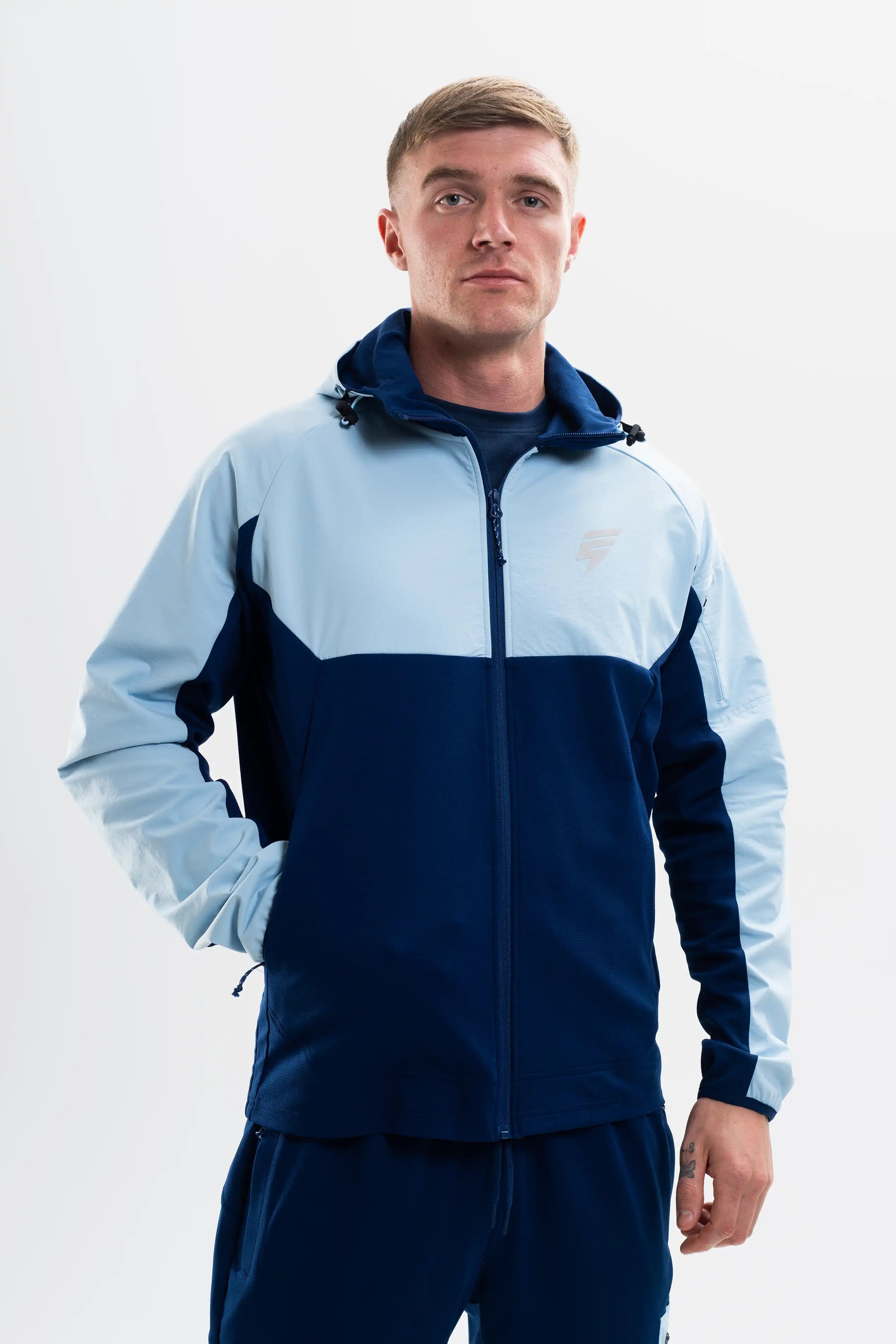 PATCH TRACKSUIT - NAVY/LIGHT BLUE