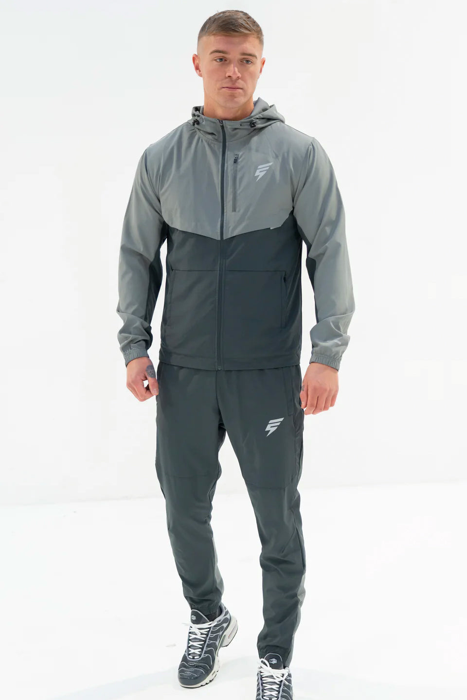 TRACK JACKET - COAL/LIGHT GREY