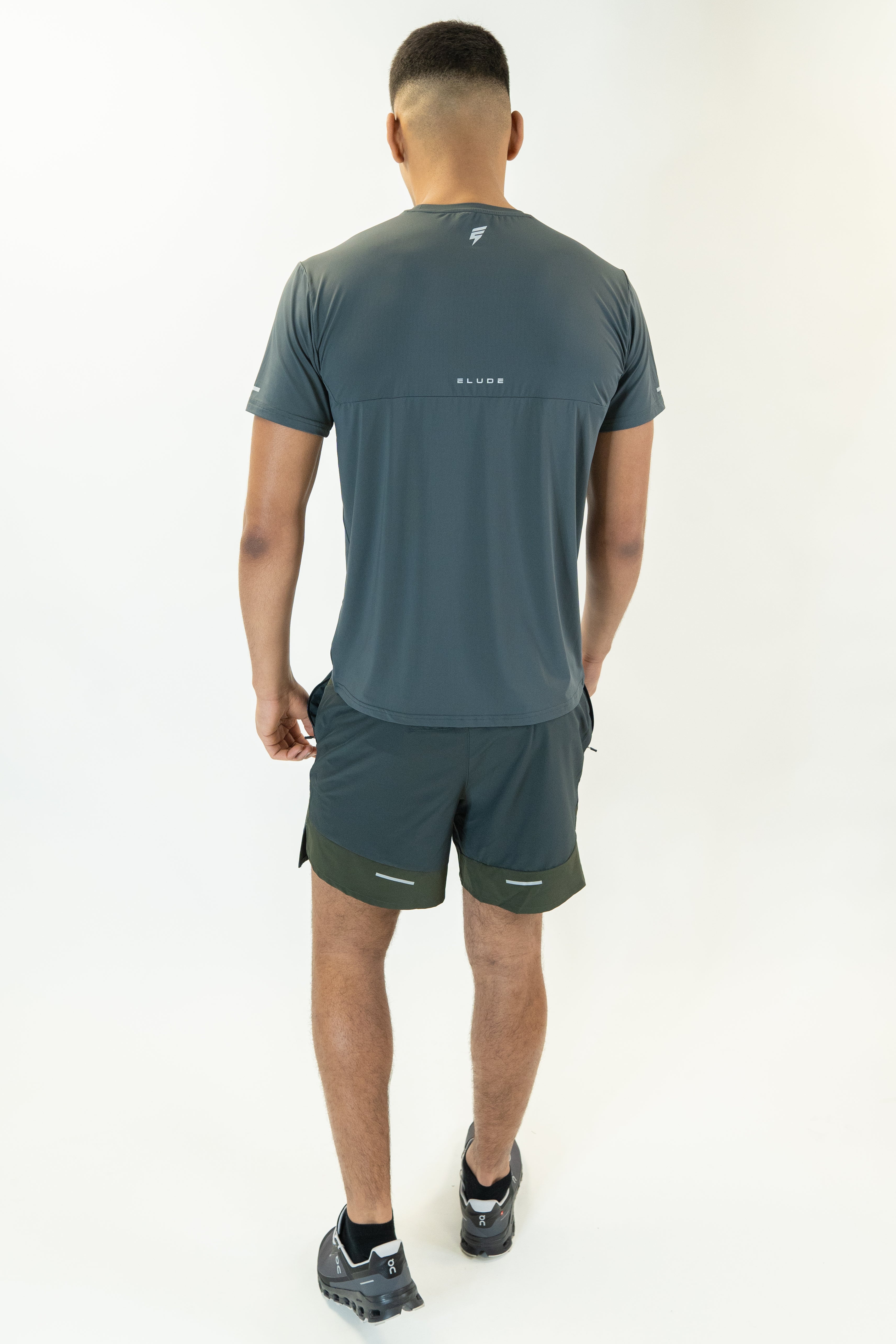 SPLIT TEE - CHARCOAL
